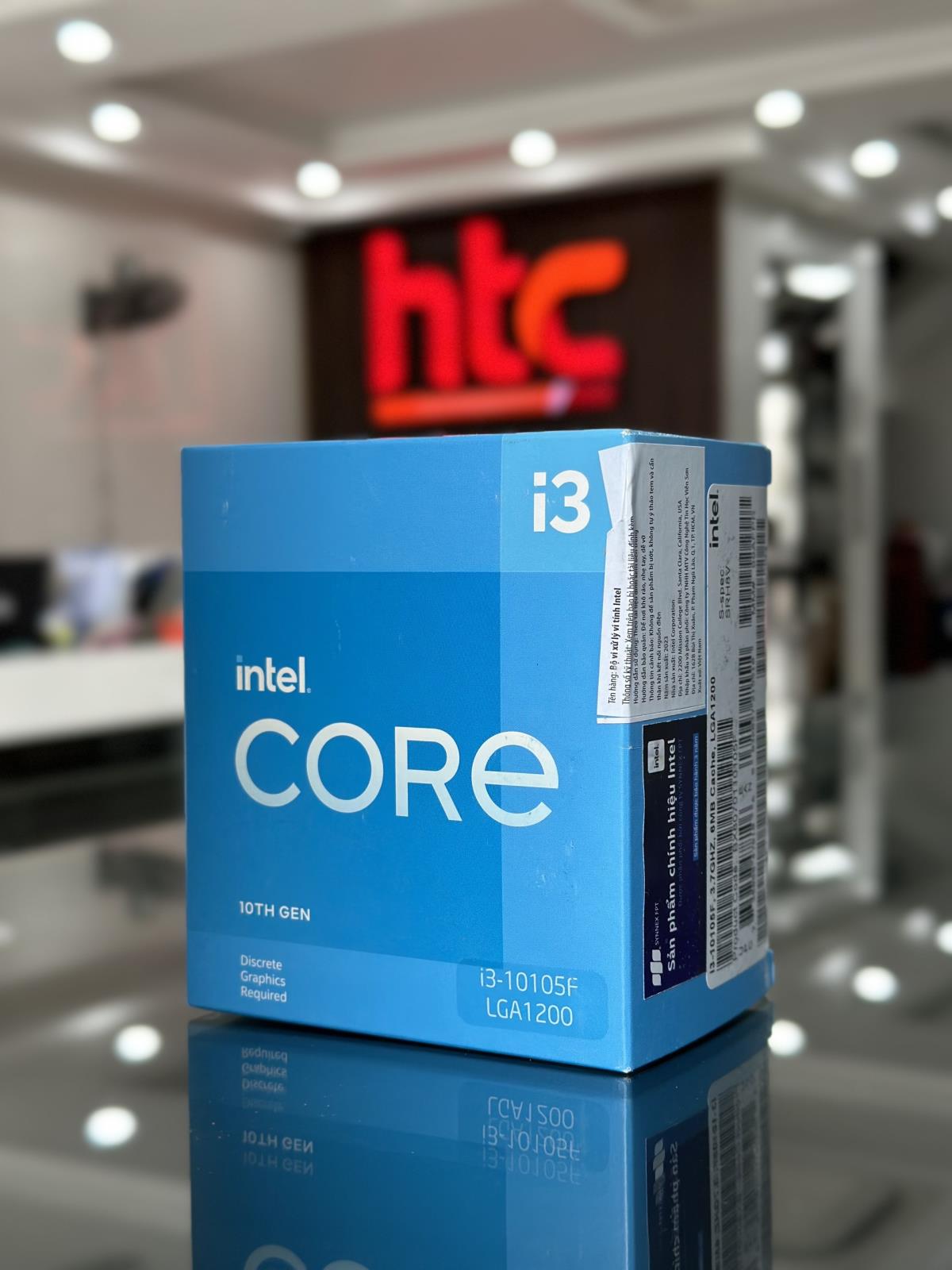 Chíp - BỘ VI XỬ LÝ / CPU Intel Core i3-10105F (6M Cache, 3.70 GHz up to 4.40 GHz, 4C8T, Socket 1200)