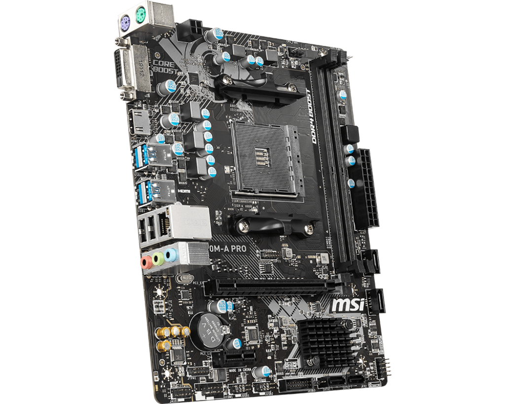 Mainboard MSI A320M-A PRO (AMD A320, SOCKET AM4, M-ATX, 2 KHE RAM DDR4)