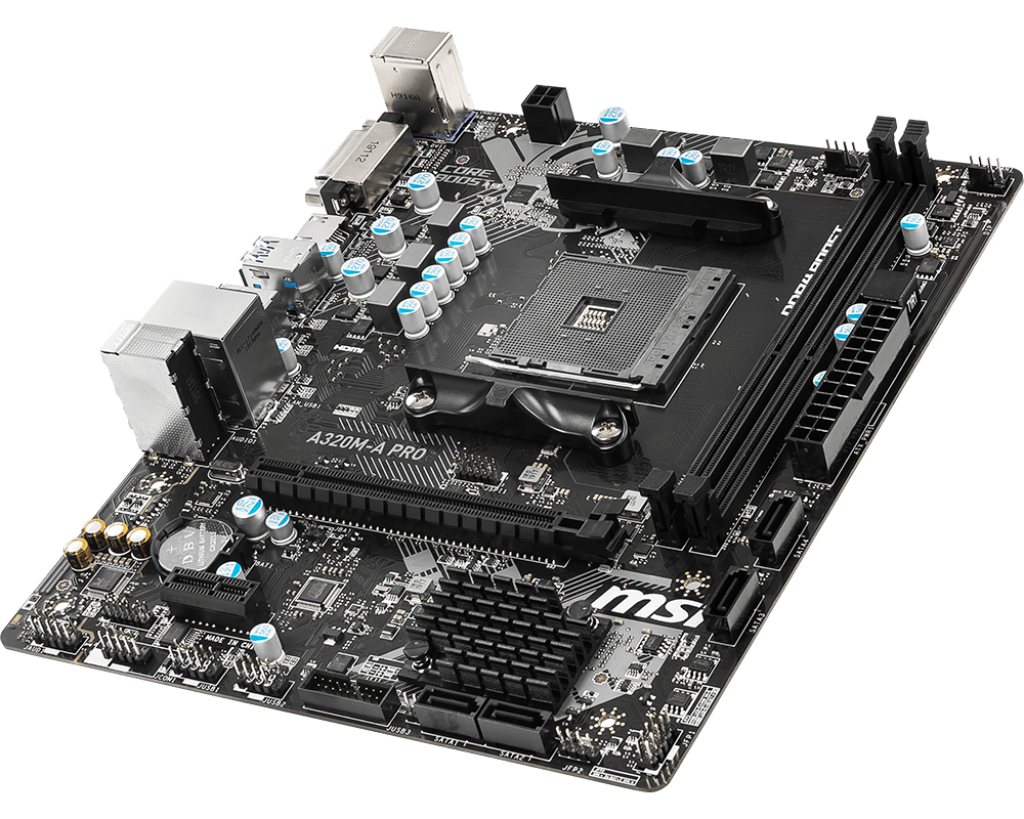 Mainboard MSI A320M-A PRO (AMD A320, SOCKET AM4, M-ATX, 2 KHE RAM DDR4)