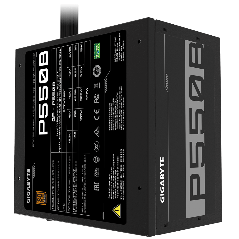 Nguồn máy tính GIGABYTE P550B (80 Plus Bronze)