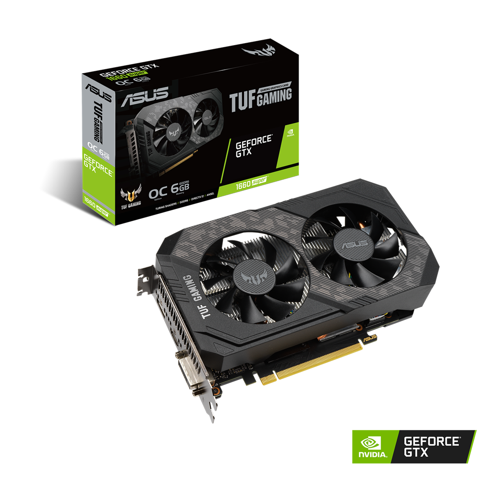 Vga  ASUS TUF Gaming GeForce GTX 1660 SUPER 6GB GDDR6 OC edition (TUF-GTX1660S-O6G-GAMING)