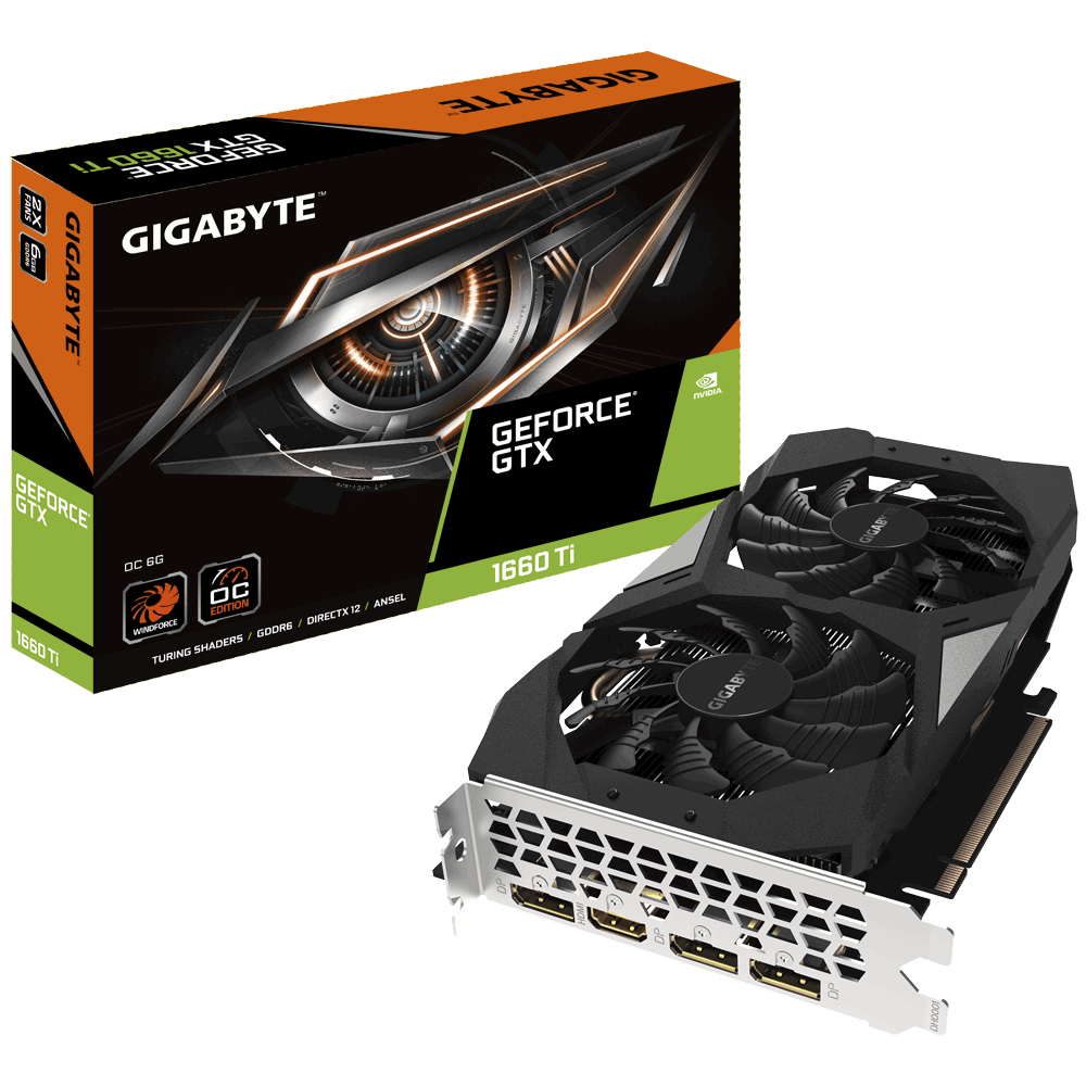 Card màn hình / VGA Gigabyte GeForce GTX 1660 Ti OC 6G (GV-N166TOC-6GD)