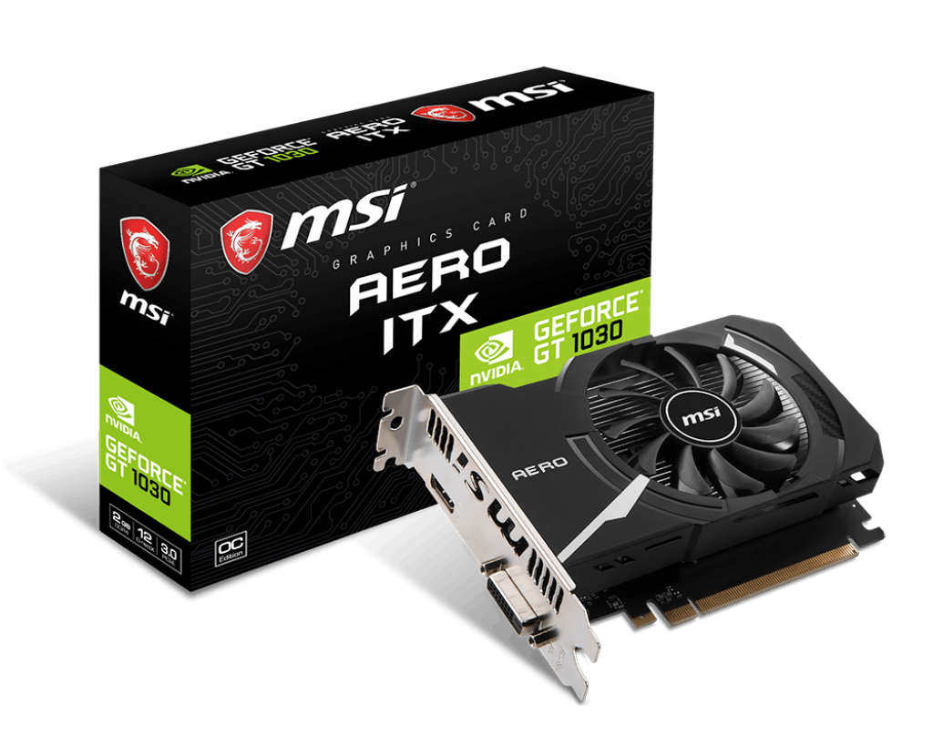 Card màn hình / VGA MSI GeForce GT 1030 AERO ITX 2GD4-OC