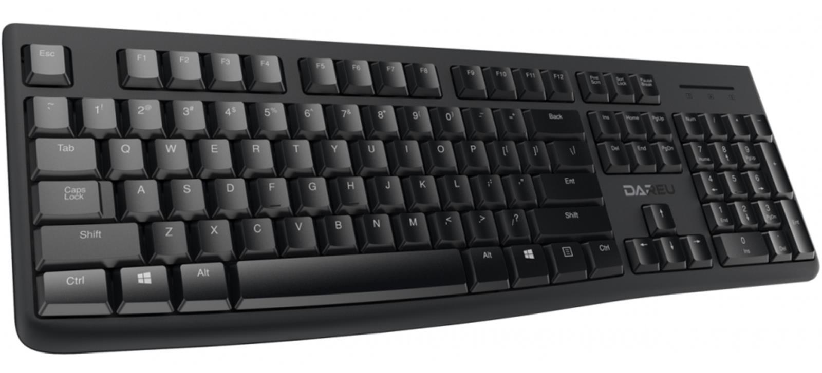 Bộ Bàn phím Chuột không dây Dareu LK186G đen (USB)