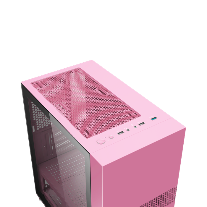 Vỏ case Xigmatek FADIL QUEEN 1F - EN48090 (Màu Hồng/ 1 Fan RGB)