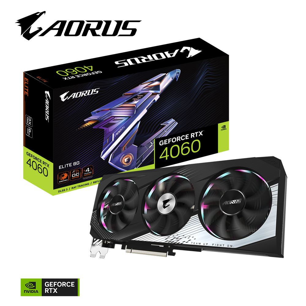 Card màn hình / VGA GIGABYTE AORUS GeForce RTX 4060 Ti ELITE 8G (GV-N406TAORUS-E-8GD)