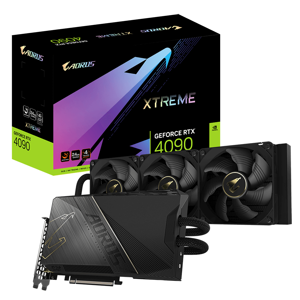 Card màn hình GIGABYTE AORUS GeForce RTX 4090 XTREME WATERFORCE 24G (GV-N4090AORUSX W-24GD)