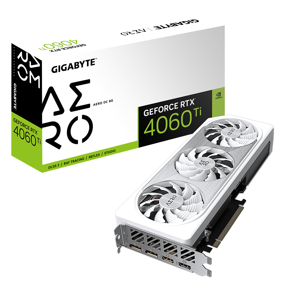 Card màn hình GIGABYTE GeForce RTX 4060 Ti AERO OC 8G (GV-N406TAERO-OC-8GD)