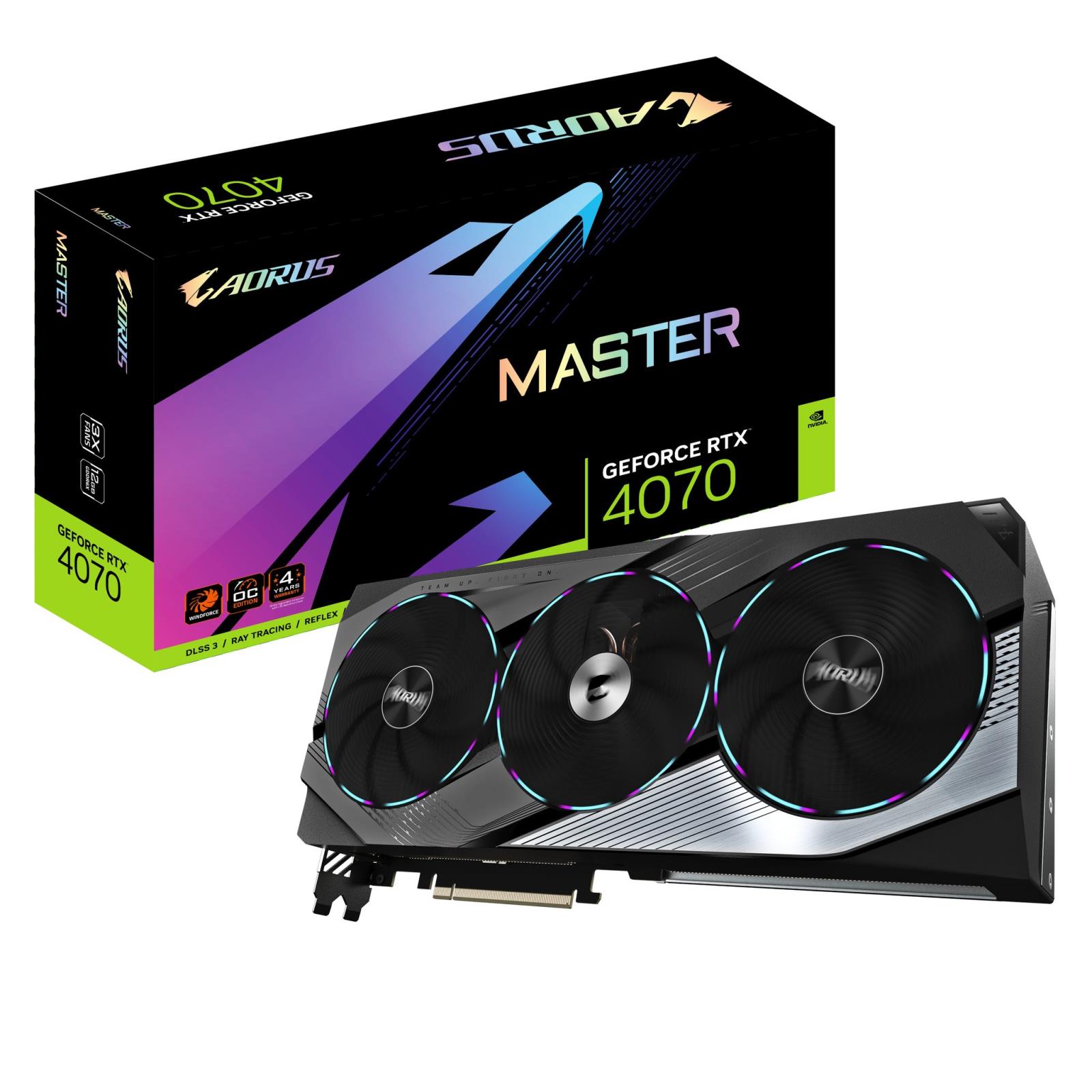 Gigabyte AORUS GeForce RTX™ 4070 MASTER 12G – 12GB GDDR6X