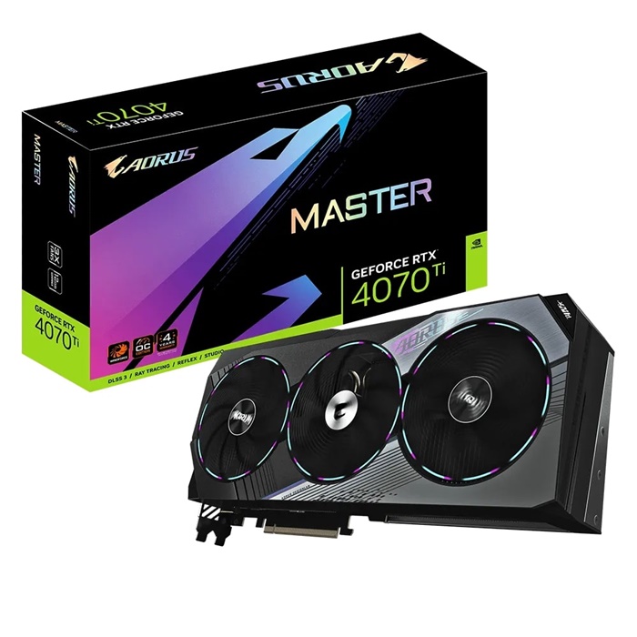 Card màn hình / VGA Gigabyte RTX 4070 Ti Aorus Master 12GB (N407TAORUS M -12GD)