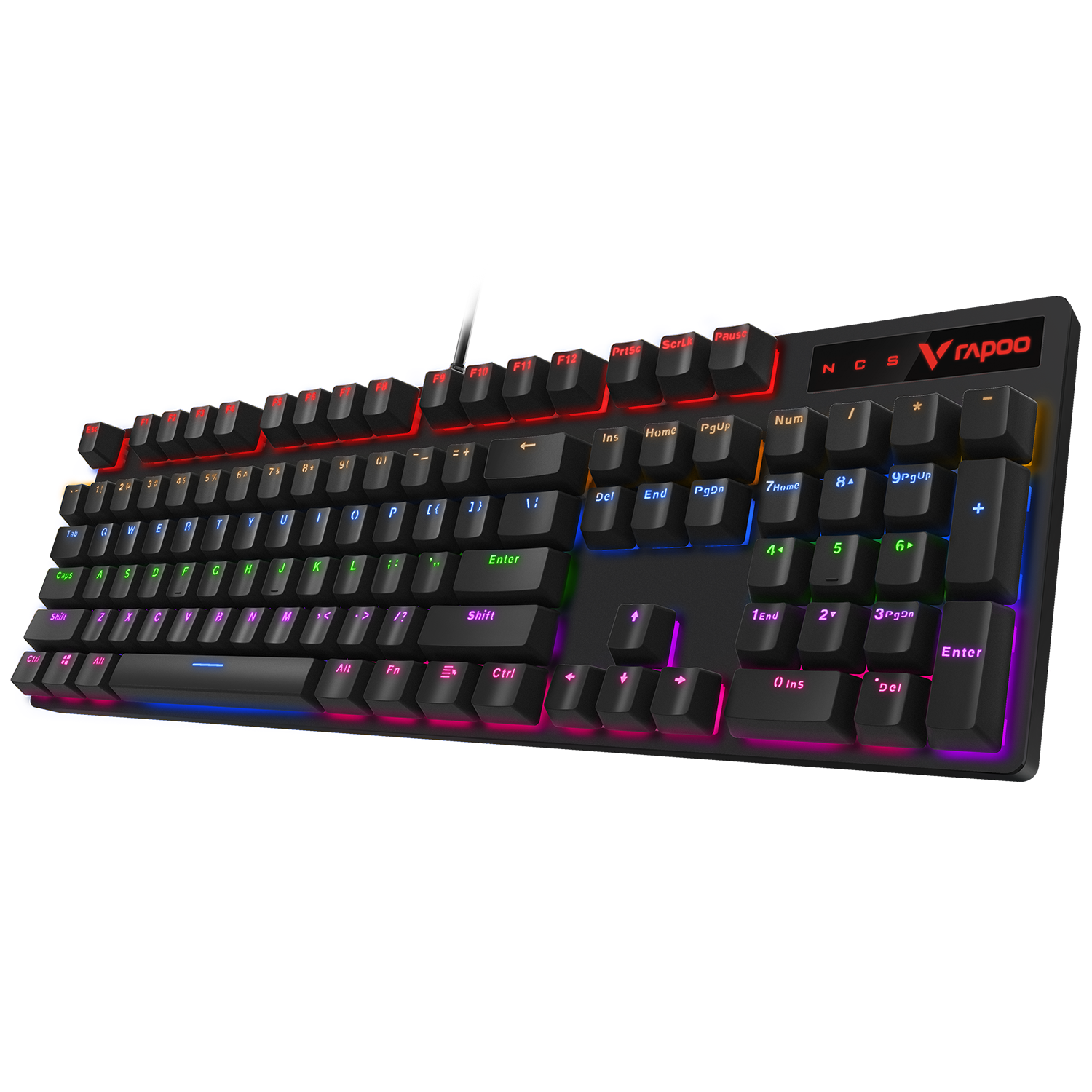 Bàn Phím Cơ Có Dây Gaming Rapoo V500 Pro Đen