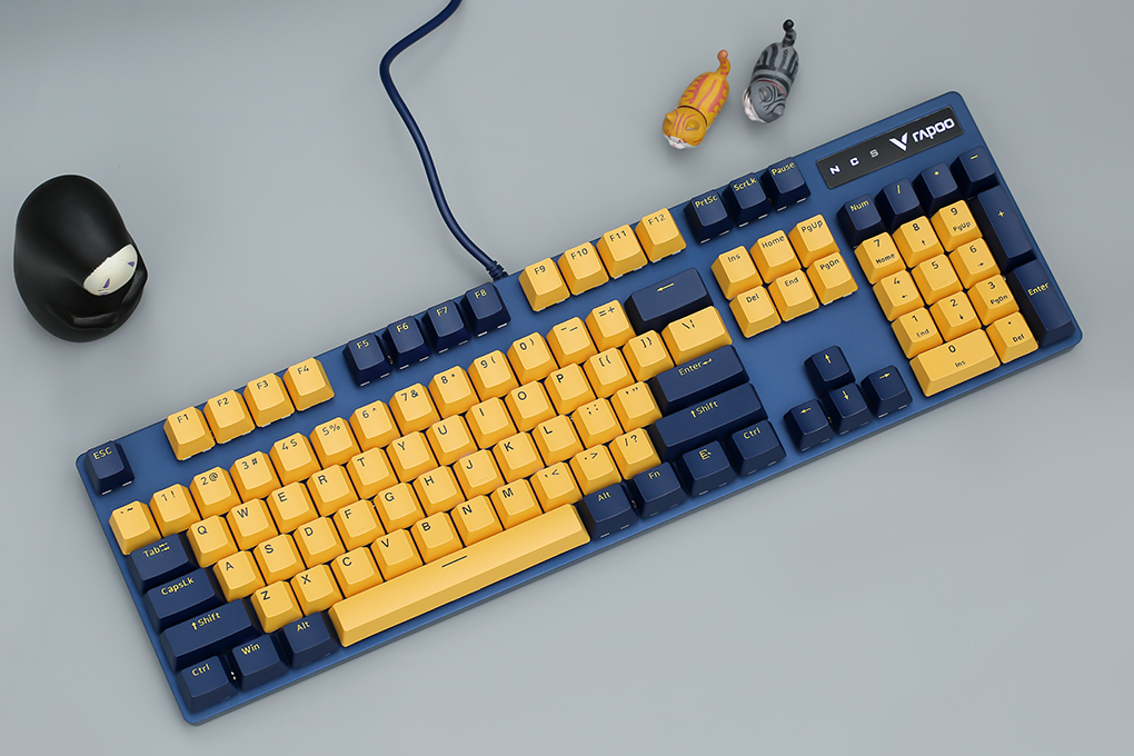 Bàn Phím Cơ Có Dây Gaming Rapoo V500Pro Vàng Xanh