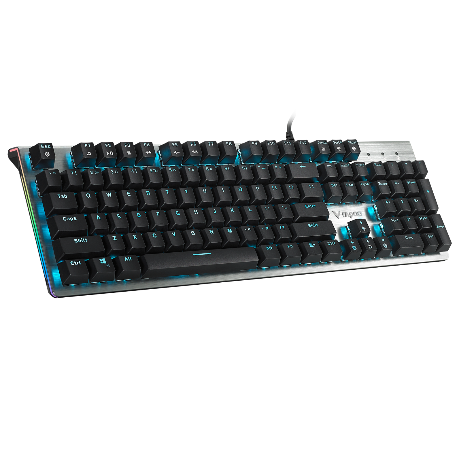 Bàn phím quang cơ gaming có dây Rapoo V530 Led RGB