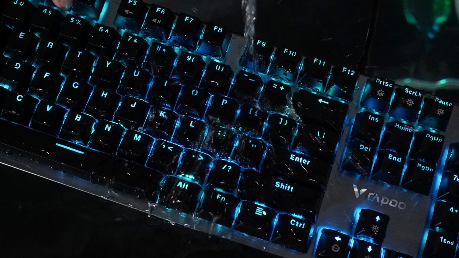 Bàn phím quang cơ gaming có dây Rapoo V530 Led RGB