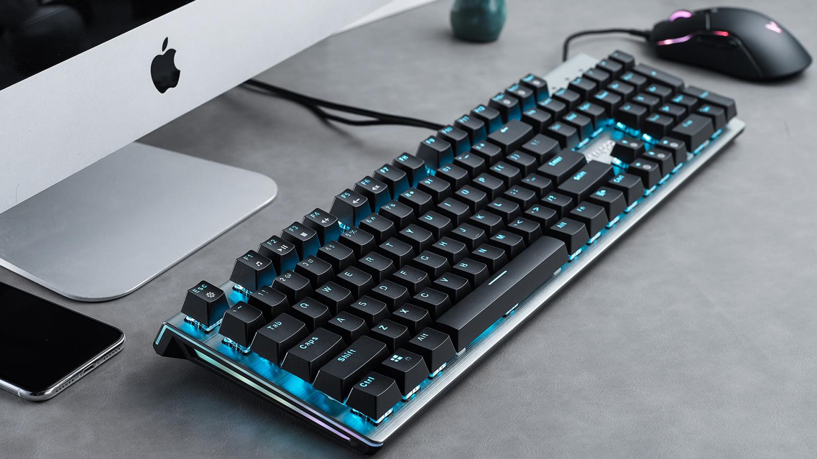 Bàn phím quang cơ gaming có dây Rapoo V530 Led RGB
