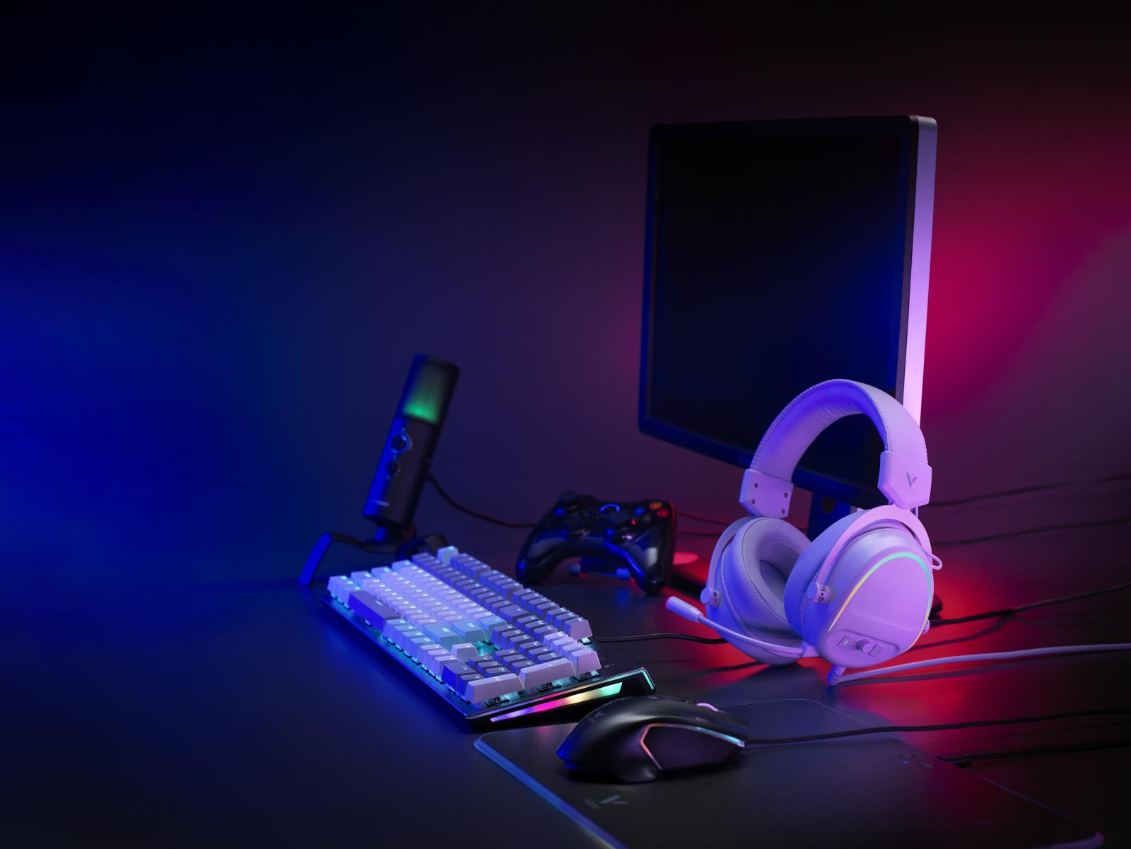 TAI NGHE GAMING RAPOO VH650 PURPLE (USB, 7.1 LED RGB)