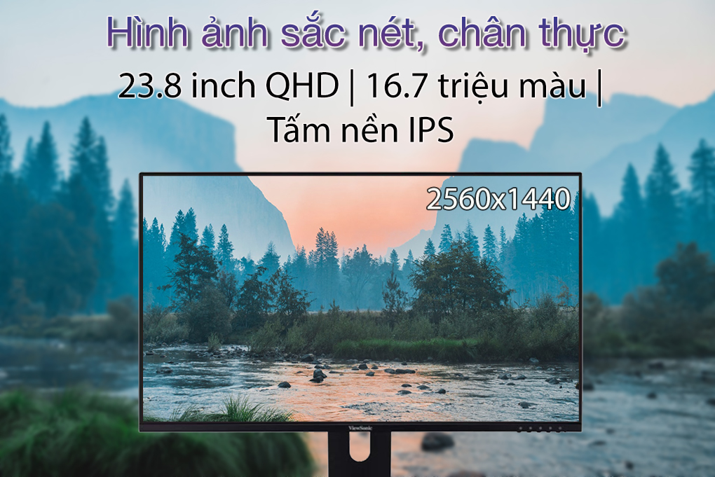 Màn hình ViewSonic VX2480-2K-SHD 24" IPS 2K 75Hz chuyên đồ họa