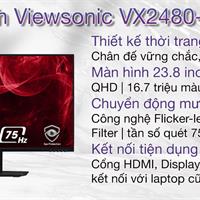 Màn hình ViewSonic VX2480-2K-SHD 24" IPS 2K 75Hz chuyên đồ họa