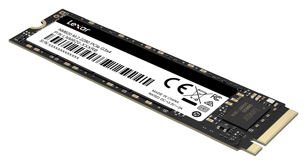 Ổ CỨNG SSD LEXAR NM620 256GB M.2 2280 PCIE 3.0X4 (ĐOC 3000MB/S - GHI 1300MB/S) - (LNM620X256G-RNNNG)