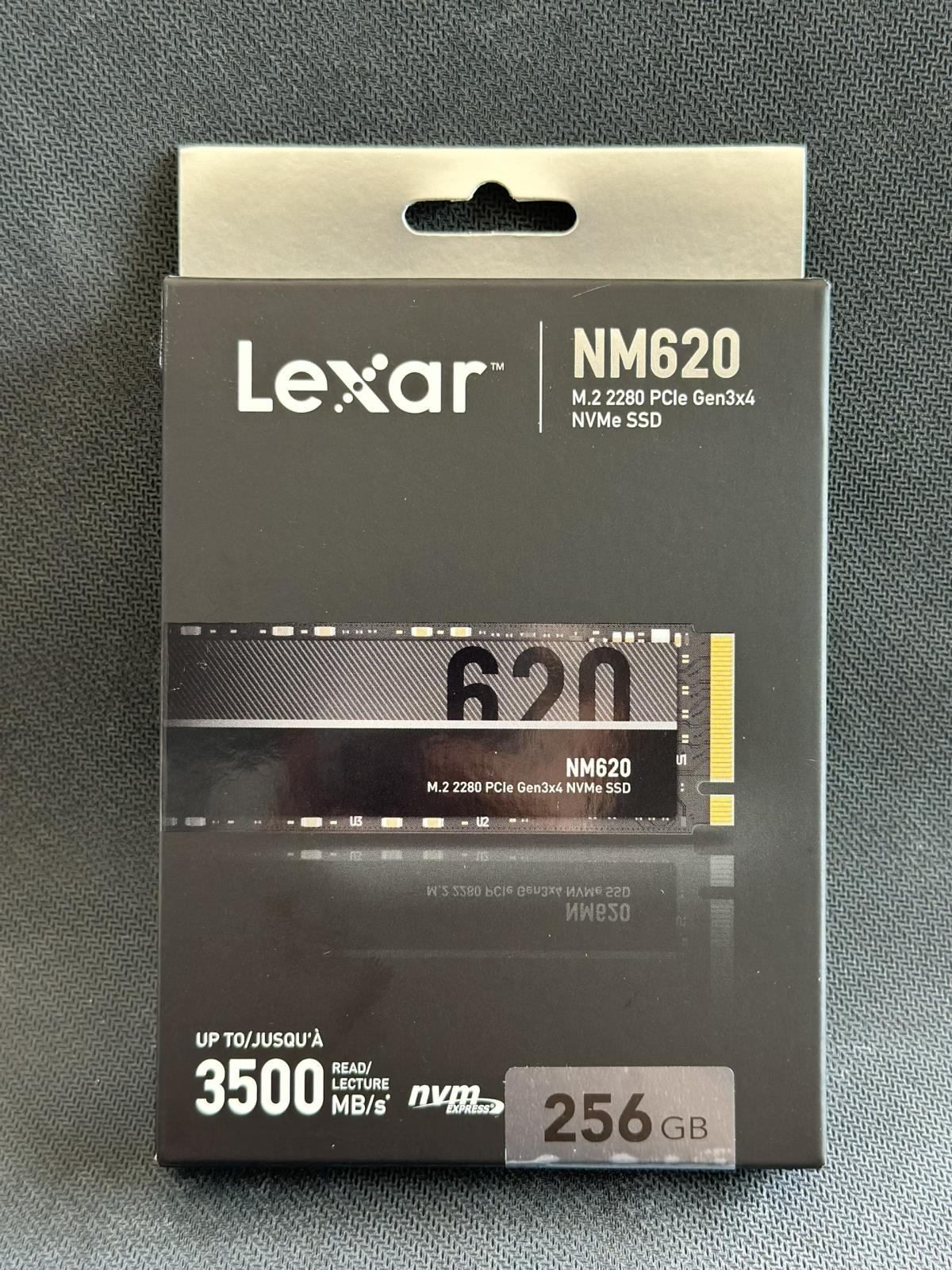 Ổ CỨNG SSD LEXAR NM620 256GB M.2 2280 PCIE 3.0X4 (ĐOC 3000MB/S - GHI 1300MB/S) - (LNM620X256G-RNNNG)