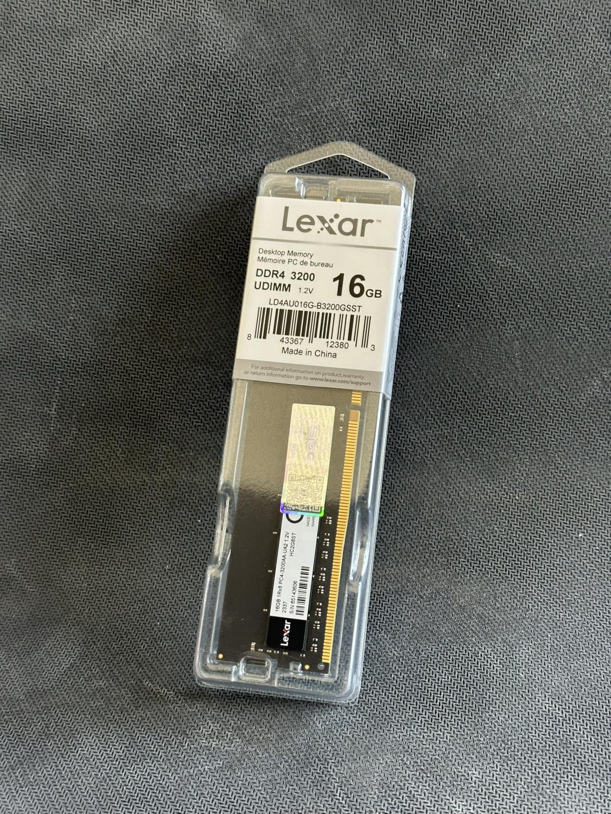 Ram Lexar DDR4 16GB (16GB x1) 3200Mhz LD4AU016G-B3200GSST