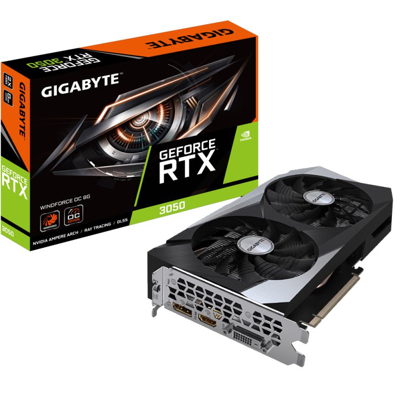 Card màn hình / VGA Gigabyte GeForce RTX 3050 WINDFORCE 8GB (N3050WF2-8GD)