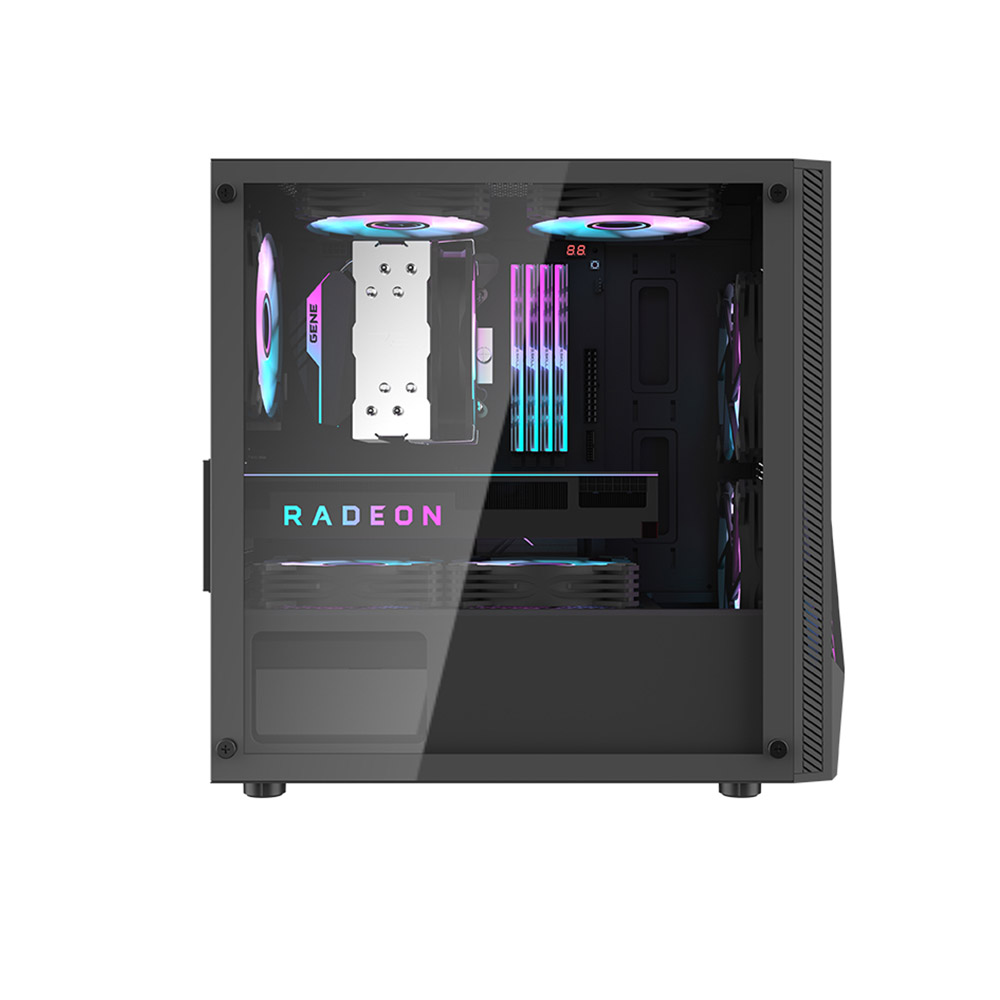 Vỏ Case máy tính Darkflash AL390 Black (MATX, Led ARGB, Màu Đen)