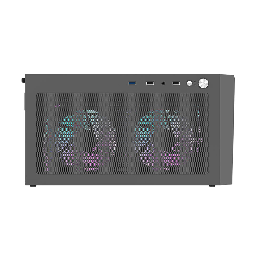 Vỏ Case máy tính Darkflash AL390 Black (MATX, Led ARGB, Màu Đen)