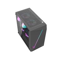 Vỏ Case máy tính Darkflash AL390 Black (MATX, Led ARGB, Màu Đen)
