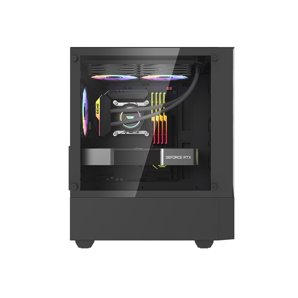Vỏ Case máy tính Darkflash E330M Black (MATX, Màu Đen)