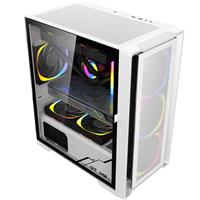 Vỏ case KENOO ESPORT M500 - 3F - MàuTrắng MATX (3 Fan RGB)