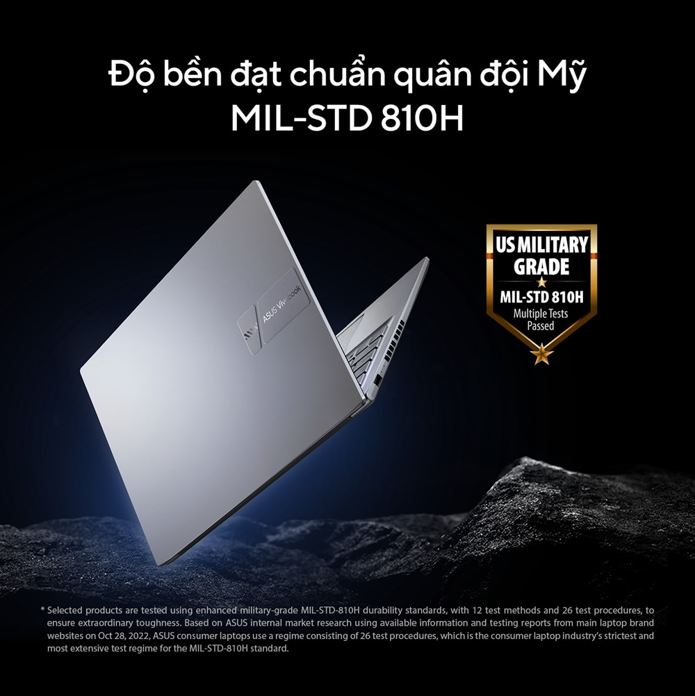 Laptop Asus Vivobook 14 OLED A1405VA-KM095W (Core i5-13500H | 16GB | 512GB | Intel Iris Xe | 14 inch 2.8K OLED | Win 11 | Bạc)