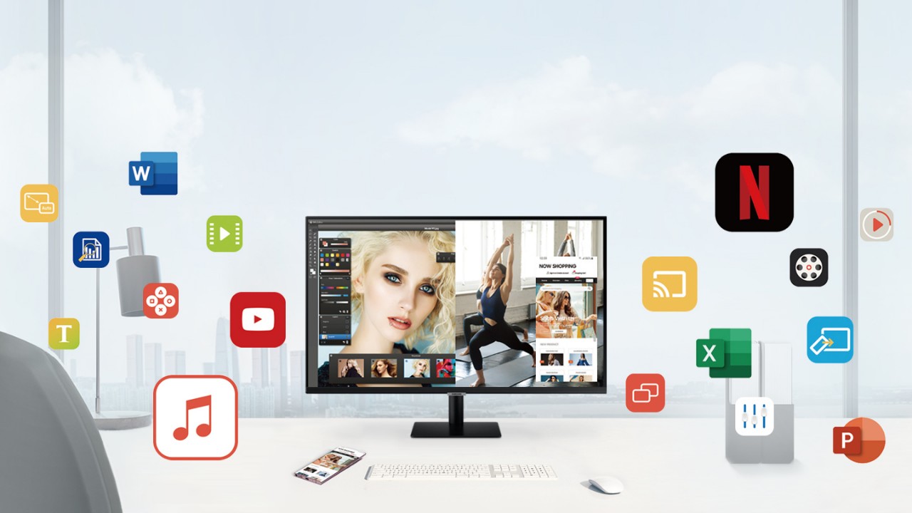 Màn hình thông minh Samsung 32 inch LS32AM500NEXXV