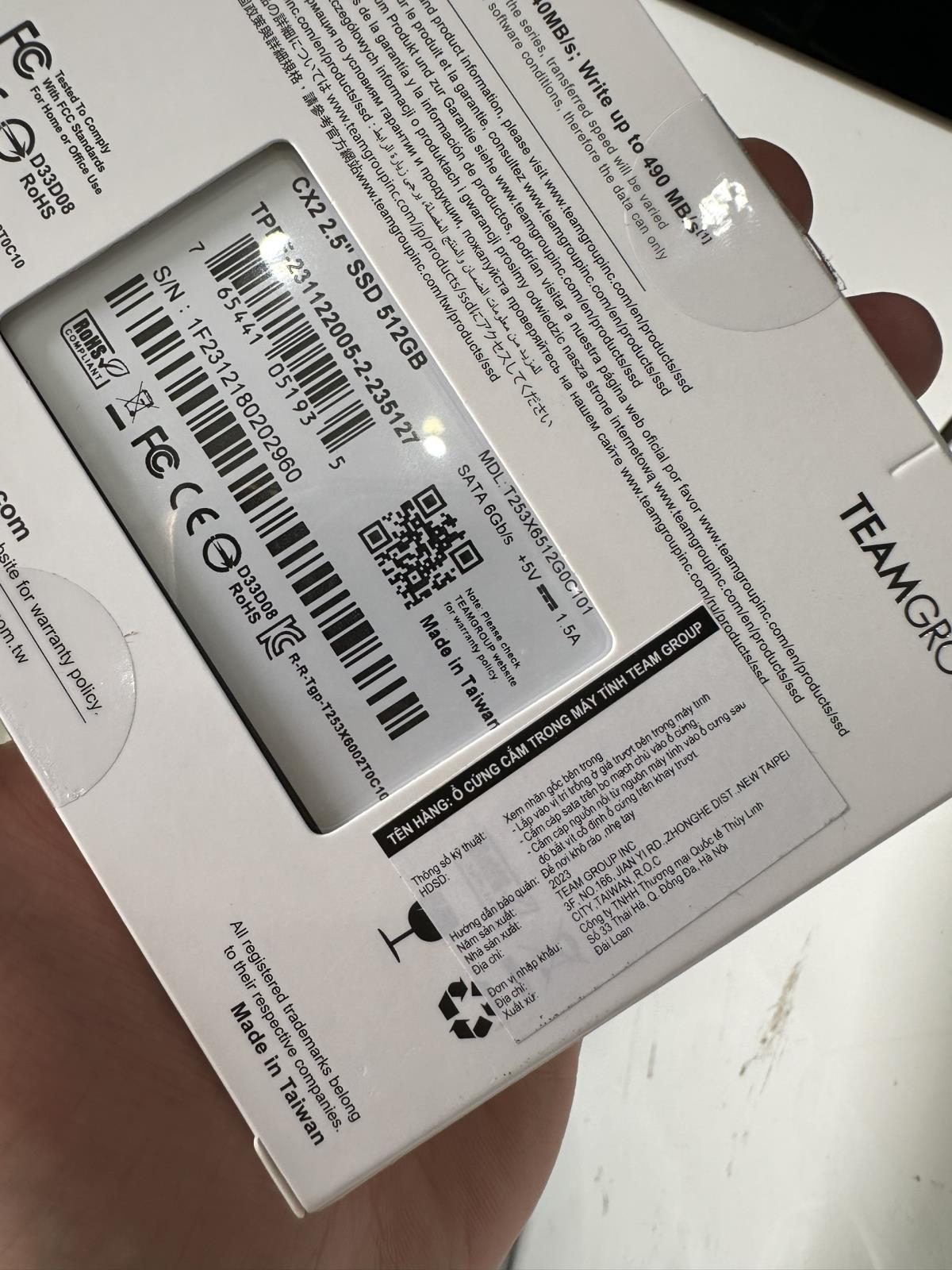 Ổ cứng SSD TeamGroup CX2 512GB 2.5 inch SATA III