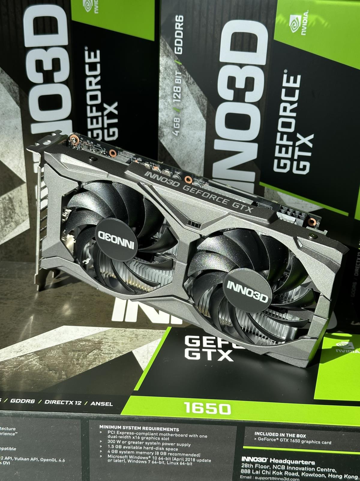 Card màn hình / VGA INNO3D GEFORCE GTX 1650 GDDR6 TWIN X2 OC V3 4GB GDDR6