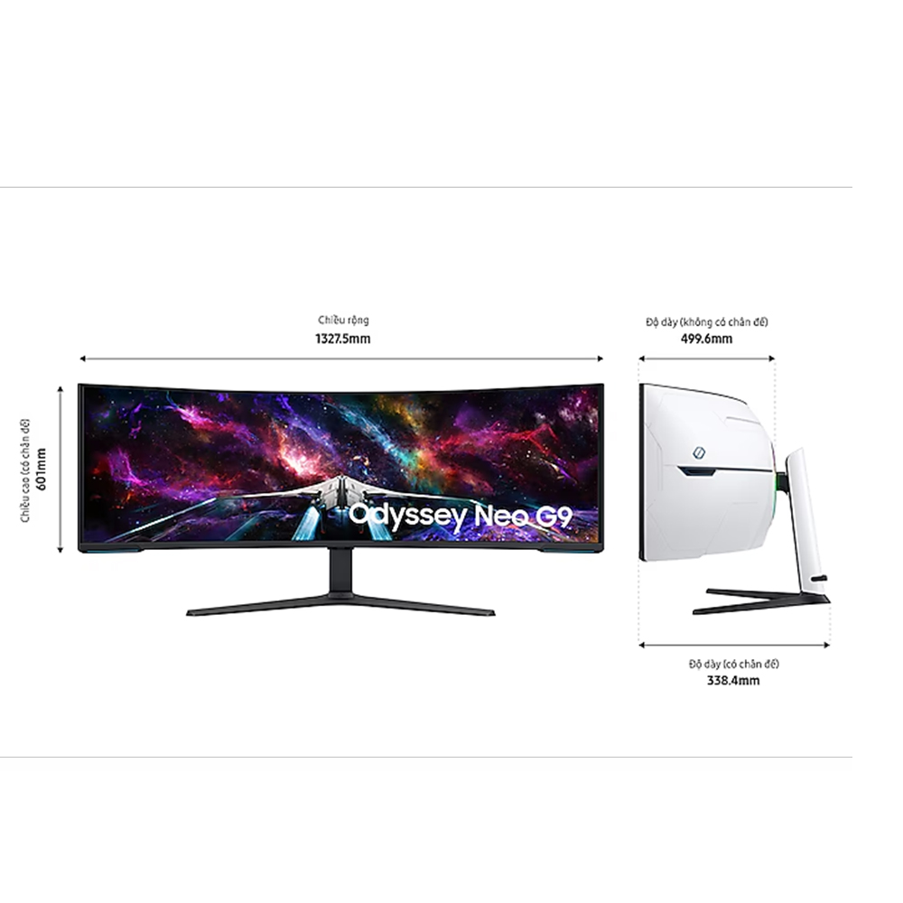 Màn Hình Gaming SAMSUNG Odyssey Neo G9 G95NC LS57CG952NEXXV (Cong - 57 inch - VA - DUHD - 240Hz - 1ms)
